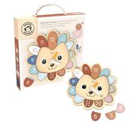 SPEEDY MONKEY Hedgehog Clock Game for Toddlers 12m+ | Wooden Number & Time Learning Toy for Bedroom or Classroom | Shape Sorting & Stacking Puzzle | Animal Educational Gift for Kids & Preschoolers