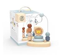 SPEEDY MONKEY Lion Theme Bead Maze Baby Toys | Soft Coloured Beads | Encourages Dexterity & Hand-Eye Coordination -| 1 Year Old Boy Toys | 1 Year Old Girl Gifts | FSC-Certified Wood & Non-Toxic Paint