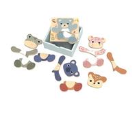 SPEEDY MONKEY Mix & Match Wooden Puzzle Game for Toddlers 24m+ | Colorful Shape Matching & Sorting Board | FSC Wooden Early Learning Educational Toy for Preschool Kids