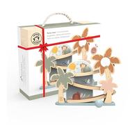 SPEEDY MONKEY Ramp Racer - Beautiful Wooden Ramps & 3 Colourful Wooden Balls | Great Baby Toys for 1 Year Old Boys and Girls | Safe & Sustainable - FSC Certified Sustainable Wood Non-Toxic Paint