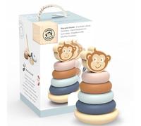 SPEEDY MONKEY Roly Poly Wooden Stacking Toy, Baby 6 to 12 Months, Kids Gift