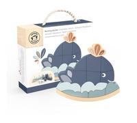 SPEEDY MONKEY Whale Rocking Stacker, 13 Wooden Pieces, Toddler Gift