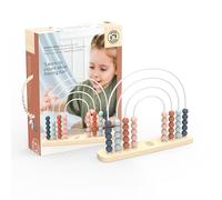 SPEEDY MONKEY Wooden Abacus Toy | Educational Montessori Toys for 1 Year Old | Great for Hand-Eye Coordination | 1 Year Old Boy Toys, 1 Year Old Girl Gifts - Colourful, Non-Toxic, FSC Certified