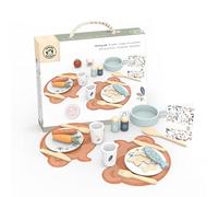 Speedy Monkey Wooden Dining Set - 19-Piece Educational & Safe Kids Kitchen Accessories
