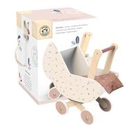 Speedy Monkey Wooden Dolls Pram for Ages 2+, FSC Certified, Toddler Gift | FSC certified wooden doll accessory for ages 2 and up, lightweight, easy to move and clean, non-toxic paint