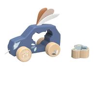 Speedy Monkey Wooden Pull-Along Car for Toddlers 12m+ | Multicolour Rolling Pull Toy for Kids, Boys & Girls | Baby Toy Early Learning Activity Play - Enhances Balance, Motor Skills & Coordination