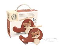 SPEEDY MONKEY Wooden Pull-Along Helicopter Toy, Toddlers 12m+, Kids Gift