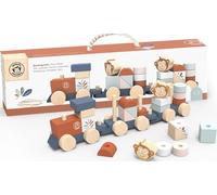 Speedy Monkey Wooden Train Stacker | Sustainable Montessori Toys for 1 Year Old Boys & Girls | Cute Wooden Animal Stacking Toys | Perfect Baby Boy Gifts & 1 Year Old Girl Gifts