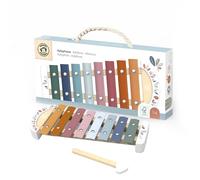 Speedy Monkey Wooden Xylophone with Metallic Keys - 8 Tuned Bars and Wooden Mallet | Safe with Non-Toxic Paint