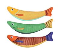 Speedy Panther Fish Cat Toys for Indoor Cats Kitten, 3 Pack, Catnip Toys Crinkle Sound, Soft and Bite Resistant, Interactive Kitten Kicker for Indoor Kitty Exercise 24cm for All Breeds