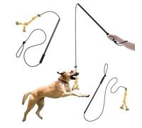 Speedy Panther Flirt Pole for Dogs, Flirt Stick Outdoor Rope Toy Interactive Training Teaser Wand, Dog Chew Toys, Chase and Tug of War Toy for Small Medium Large Dogs