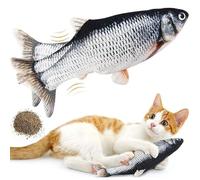 Speedy Panther Floppy Fish Cat Toy, Interactive Catnip Toys for for Indoor Cats, Simulation Plush Moving Kitten Fish Toy, Perfect for Cats to Bite, Chew and Kick
