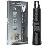 Speedy Panther Professional Pet Nail Grinder with LED Light, Rechargeable Electric Dog Nail Trimmer, Silent Operation for Large Medium Small Dogs and Cats, Black