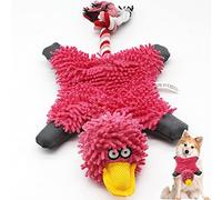 Speedy Panther Squeaky Dog Toys for Large Dogs Plush Dog Toys for Boredom Soft Dog Rope Toys for Small Medium Large Dogs (Pink)