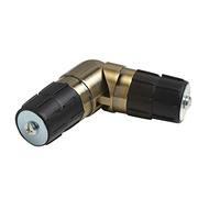 Speedy Pet Single 35mm corner joint x 1 for 35mm diameter Curtain Poles to make Bay pole corners (Antique Brass)
