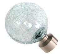 Speedy Poles Apart 28mm Crash Curtain Pole Finials, Satin Silver, 2 Pack