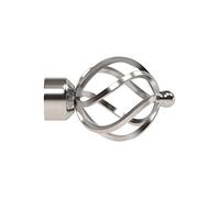 Speedy Poles Apart Cage Finial, Satin Silver, 28 mm, Pack of 2