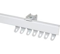 Speedy Products 150cm White Aluminium Fineline Track Set - Curtain Track For Straight or Bay Windows