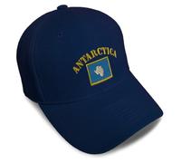 Speedy Pros Baseball Cap Antarctica Flag Embroidery Countries Hats for Men & Women, Navy, One size