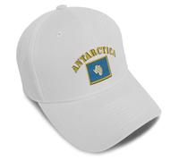 Speedy Pros Baseball Cap Antarctica Flag Embroidery Countries Hats for Men & Women, White, One size