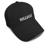 Speedy Pros Baseball Cap Dilligaf Letters Acrylic Dad Hats for Men & Women, Black, One size