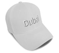 Speedy Pros Baseball Caps for Men & Women Embroidered Dubai Ladies & Men Baseball Hats Acrylic, White Design Only, One size