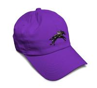 Speedy Pros Soft Baseball Hat Embroidered Dad Hat Jokey Horse Race Men & Ladies Baseball Cap Cotton, Purple Design Only, One size