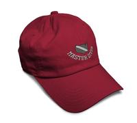 Speedy Pros Soft Baseball Hat Embroidered Dad Hat Scuba Diving Master Diver Embroidery Men & Ladies Baseball Cap Cotton, Burgundy Design Only, One size