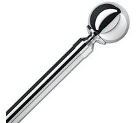 SPEEDY Rome Ball 28mm Complete Metal Eyelet Curtain Pole Set, Chrome, 150 Cm