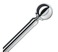 Speedy Rome Ball 28mm Complete Metal Eyelet Curtain Pole Set, Chrome, 300 Cm