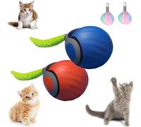 Speedy Tail 2.0 Interactive Cat Ball Toys- Automatic Movement/Bounce/Rolling Pet Balls, USB Rechargeable Interactive Dog Ball - Suitable for Kitten &Puppy (Blue+Orange)