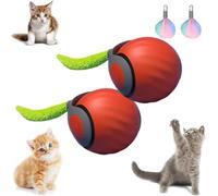 Speedy Tail 2.0 Interactive Cat Ball Toys- Automatic Movement/Bounce/Rolling Pet Balls, USB Rechargeable Interactive Dog Ball - Suitable for Kitten &Puppy (Orange-2PCS)