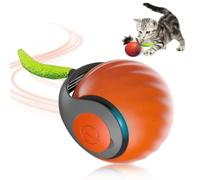 Speedy Tail 2.0 Interactive Cat Toy for Indoor Cats - Smart Automatic Moving Ball with Feather Tail, USB Rechargeable, 2 Play Modes to Stimulate Hunting Instincts, Kitten Enrichment Toy for Bored Cats