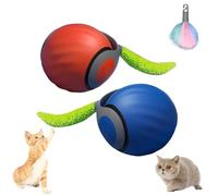 Speedy Tail 2.0, Speedy Tail 2.0 Cat Toy, Generation Interactive Cat Toy, USB Rechargeable Smart Cat Toys Ball, Two Speed Adjustment, with Replacement Tail , Relieve Anxiety, Keep Cat Active (Mixed)