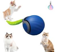 Speedy Tail Cat Toy - Speedy Tail 2.0, Smart Interactive with 2 Modes, Automatic Moving Ball, USB Rechargeable Smart Toy for Indoor Cats, With Replacement Tail (Blue)