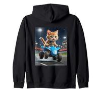 Speedy Whiskers - Racing Cat on ATV Zip Hoodie