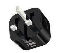 SPEEDY® Xperia 5 IV Charger, 20W Dual Port USB + Type C Foldable Adapter Charger USB + USB C Charger Plug Travel Fast Charging Power Adapter Phone Charger Plug For Sony Xperia 5 IV (BLACK)
