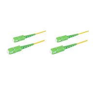 SpeedyFiberTX - 2-Pack 0.20 Meter SC/APC to SC/APC Slim Simplex Riser OFNR Fiber Patch Cable, Corning SMF-28 Singlemode 9/125um Ultra Fiber, OS1/OS2 Compatible
