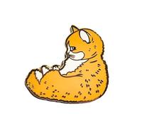 SPEEDYUNI Chonky British Shorthair Cat Pin with Judgy Bombastic Side Eye - Cute Funny Design Gift Idea Cat Lovers, One Size, Metal, no gemstone