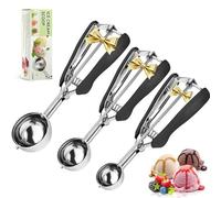 SPEENSUN Cookie and Ice Cream Scoop Set of 3, 304 Stainless Steel, 4/5/6cm