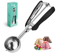 SPEENSUN Ice Cream Scoop with Rubber Easy Trigger-Large Size-6cm,Melon Baller Scoop,304 Stainless Steel Cookie Scoop,Durable and Effortless for Ice Cream,Melon Baller,Mash Potato and Baking