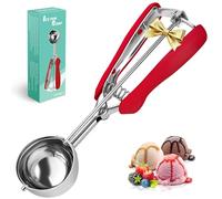 SPEENSUN Ice Cream Scoop with Rubber Easy Trigger-Large Size(6cm),Melon Baller Scoop,Stainless Steel Cookie Scoop,Durable and Effortless for Ice Cream,Melon Baller,Mash Potato and Baking
