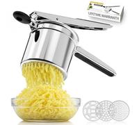 SPEENSUN Potato Ricer,Upgraded Potato mashers with 3 Replaceable Discs,Heavy Duty Potato Ricer Stainless Steel for Fluffy Mashed Potato,Baby Food(Discs Will Stick up)