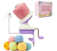 SPEENSUN Yarn Winder for Crocheting, 3.5 OZ Easy-to-Install and Efficiently Yarn Spinner with Lower Noise for Yarns Below Size 5, The Best Gift for Knitting Lover (Purple)