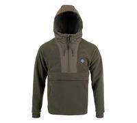 SPEERO Men’s Hybrid Hoodie - Mid-Weight Pullover Fleece Sweatshirts with Half Zip, Insulated Funnel Neck, Long Sleeves with Rib Cuffs, Hand Pockets for Outdoor, Travel and Casual Wear - Green, S