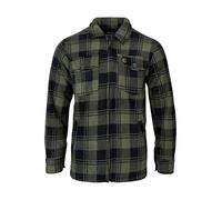 SPEERO Sherpa Fleece Lined Shirt Men Green M - Warm Lumberjack Jacket with Pockets & Button Cuffs, Winter Flannel Shirt for Outdoor Activities and Casual Wear
