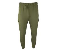 SPEERO Tech Mens Joggers - Polycotton Tracksuit Bottoms with Zip Pockets - Drawstring Waist, Cuffed Ankles Sweatpants - Ideal for Sports, Performance and Casual Wear - Green Small