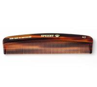 Speert #42 Handmade Narrow Tooth Comb Tortoise Havana Acetate Fine Straight Thin Detangling Parting Grooming Teasing Hair Styling Hairdresser Barber Hairdressing Wet Dry Pocket Travel Women Men Kids