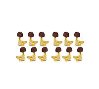 Speesy 12 x Guitar Locked Strings Tuner Tuning Pegs Key Machines Head Half Circle Button for Acoustic Electric Guitar Acoustic Guitar Tuning Pegs (6L + 6R)