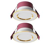 SpeeSy 2 Pack Round White Downlights 50mm Hole Saw for Recessed Lighting 3W/5W Modified Can Lights Flush Mount Ceiling Lights for Entry Foyer Lamp No Flicker Lights